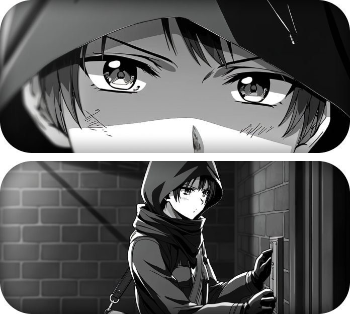 Storyboarding: Use the prompt to rapidly visualise scene rhythm, camera angles, and action beats.