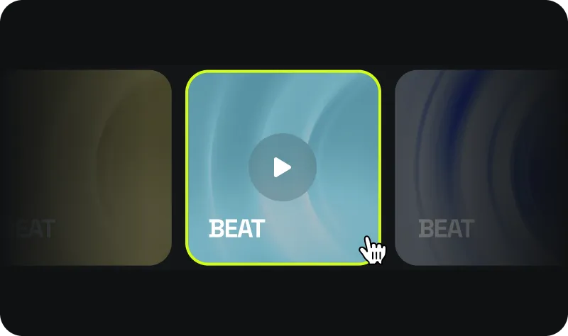 Select Your Music: Choose a track from our curated music presets or upload your own. This sound defines the rhythm and cut points of your final video.